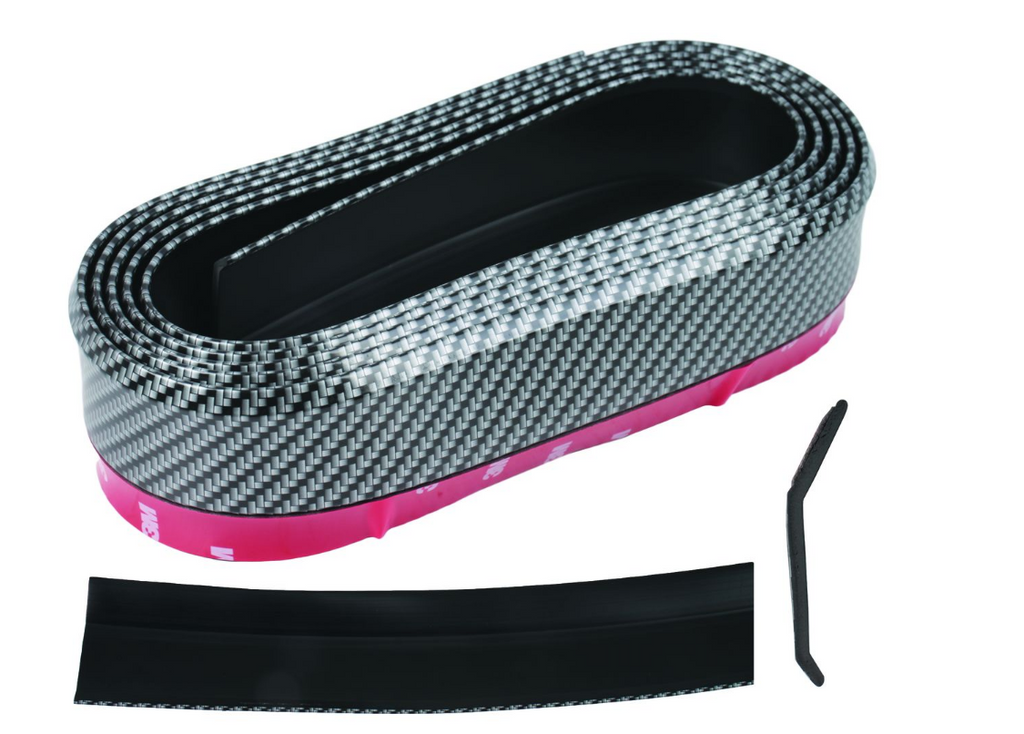 Universal Front Bumper Lip Spoiler 2.5m | Carbon Black Trim