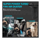 Handheld Turbo Air Duster – 6-Speed USB Rechargeable Electronics Cleaner – alternate view 5