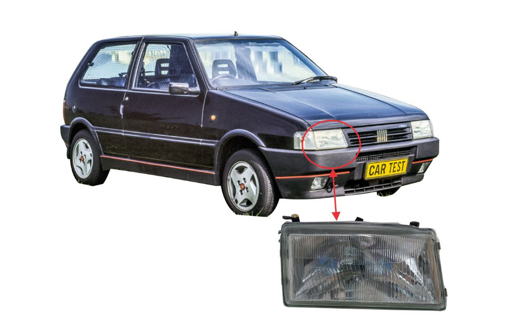 Fiat Uno - Right Side - Head Lamps/Lights - Compatible - 1990-2006