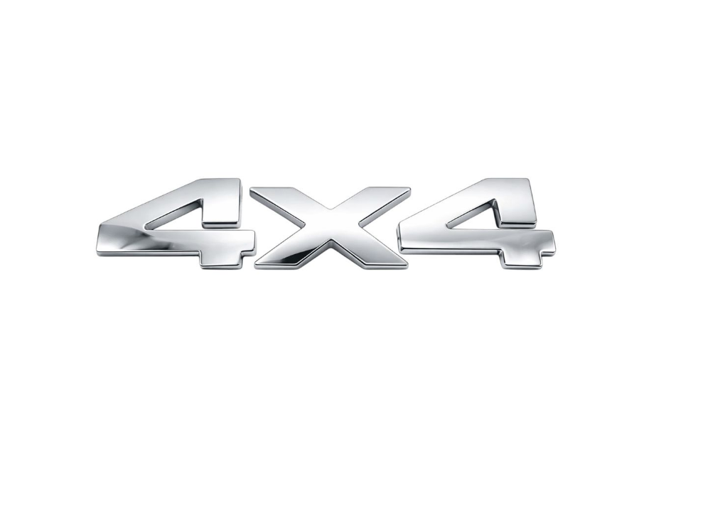 Silver Chrome 4x4 Emblem Badge – Self-Adhesive Universal Vehicle Decal