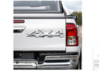 Silver Chrome 4x4 Emblem Badge – Self-Adhesive Universal Vehicle Decal – alternate view 3