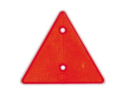 Triangular Rear Reflector – Red with White Back
