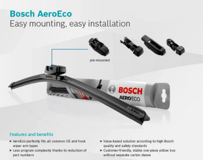 Bosch AeroEco Neo Wiper Blades 600mm / 24" (2 Pack) – Windscreen Wiper Set