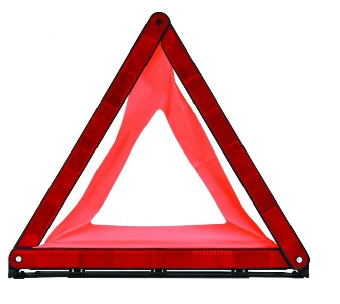 Emergency Warning Triangle | Reflective Roadside Safety Triangle with Case