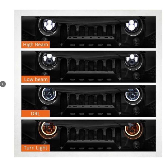 2 Piece LED Headlight for Jeep