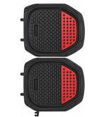 Universal Rubber Car Floor Mats Set - Black & Red - 4 Piece – Heavy Duty Anti-Slip All-Weather Trim-to-Fit Mats – alternate view 3