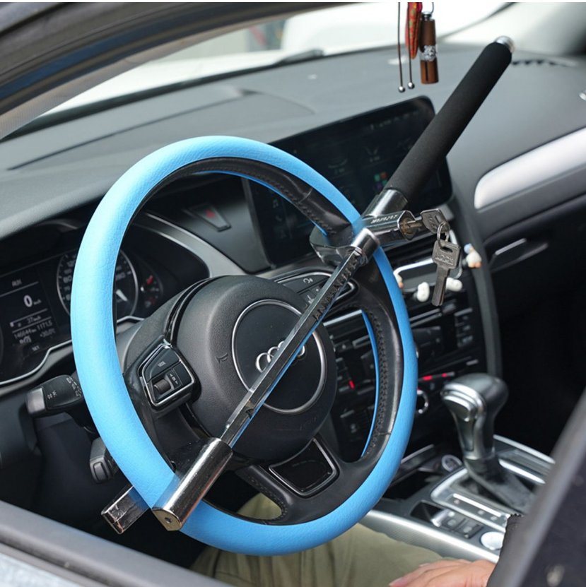 Universal Car Steering Wheel Lock with Window Breaker – Anti-Theft Security Lock – alternate view 5
