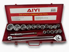 21-Piece 3/4" Drive Socket Set – Heavy-Duty Ratchet & Large Sockets (19–50mm) – alternate view 3