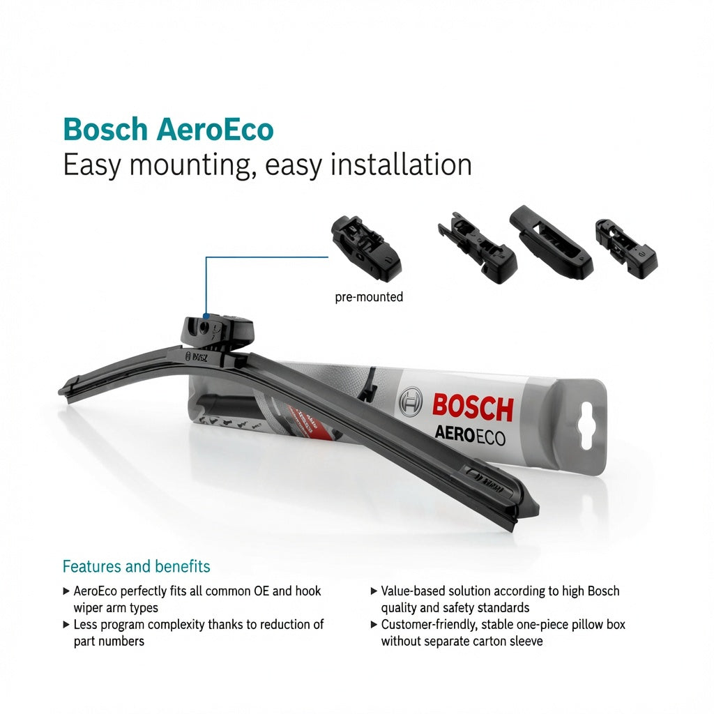 BOSCH WB5561 500mm / 20" AeroEco Neo Windscreen Wiper Blade - 2 Pack